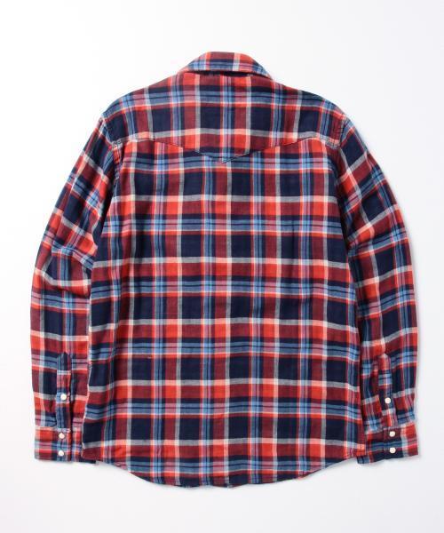 BEAMS(ビームス)の「BEAMS / ダブルガーゼ ウエスタンシャツ(シャツ/ブラウス・メンズ・ブルー/レッド・SMALL/MEDIUM/LARGE/X-LARGE)」の14枚目の写真
