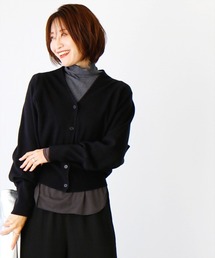 簡単に抜け感を!シフォンをチラ見せ重ね着専用タートル