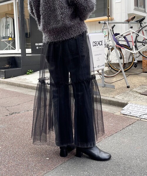 fredy emue(フレディエミュ)の「レイヤードチュールスカート(スカート・レディース・ブラック/チャコールグレー・38)」の7枚目の写真