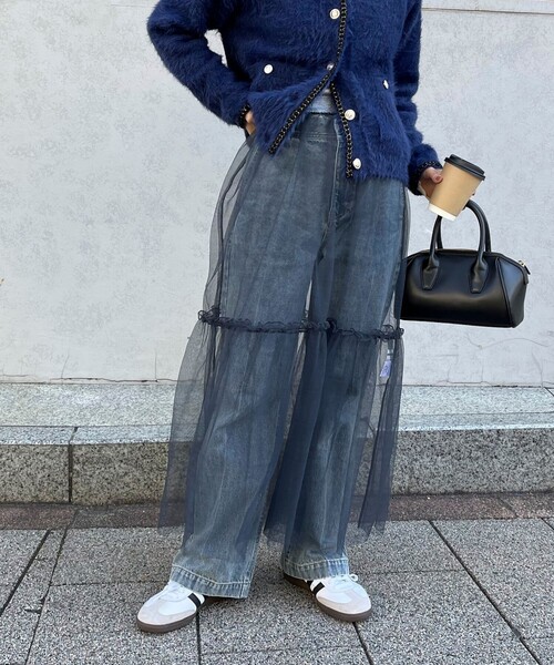 fredy emue(フレディエミュ)の「レイヤードチュールスカート(スカート・レディース・ブラック/チャコールグレー・38)」の14枚目の写真