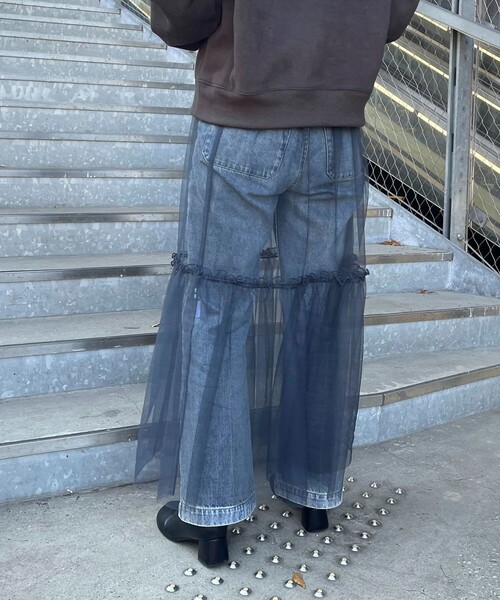 fredy emue(フレディエミュ)の「レイヤードチュールスカート(スカート・レディース・ブラック/チャコールグレー・38)」の20枚目の写真