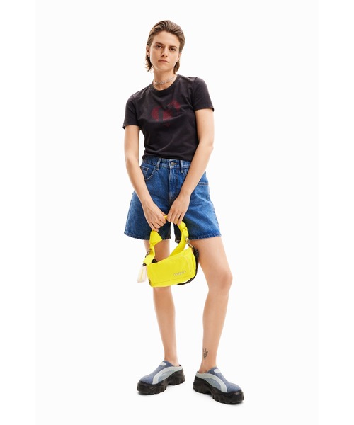 Desigual(デシグアル)の「リボン プレーンカラー ミニクロスボディバッグ(ボディバッグ/ウエストポーチ・レディース・ブラック/グリーン/イエロー・FREE)」の14枚目の写真