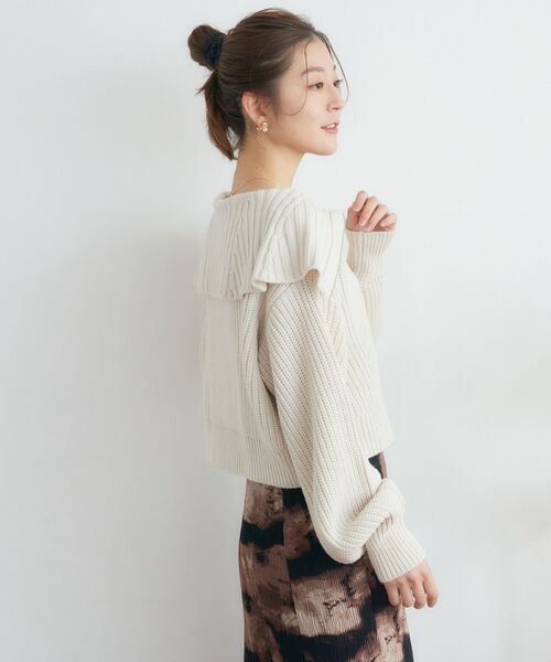 RETRO GIRL(レトロガール)の「ハーフジップNT(ニット/セーター・レディース・ナチュラル/ブルー系その他3/ベージュ/ブラック・FREE)」の11枚目の写真