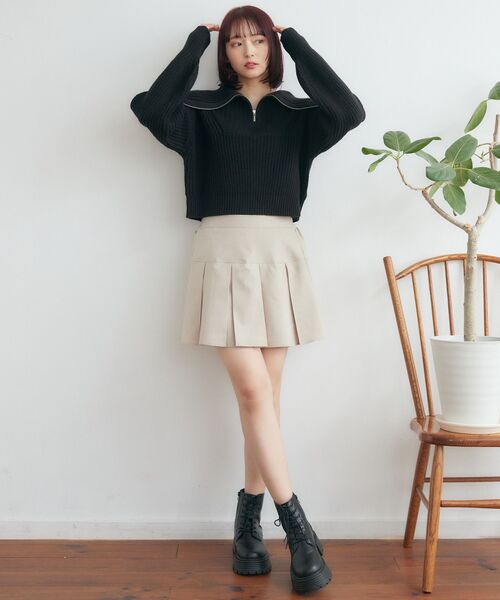 RETRO GIRL(レトロガール)の「ハーフジップNT(ニット/セーター・レディース・ナチュラル/ブルー系その他3/ベージュ/ブラック・FREE)」の18枚目の写真