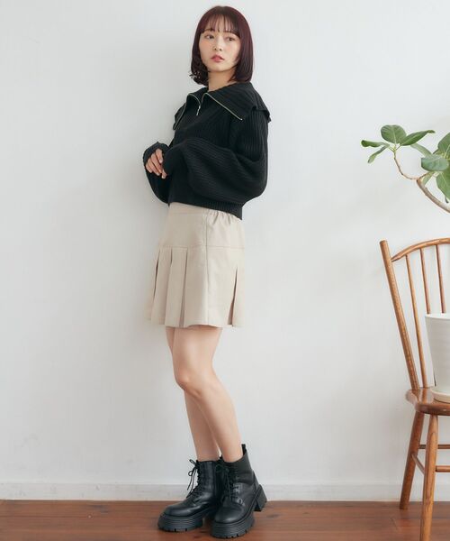 RETRO GIRL(レトロガール)の「ハーフジップNT(ニット/セーター・レディース・ナチュラル/ブルー系その他3/ベージュ/ブラック・FREE)」の20枚目の写真