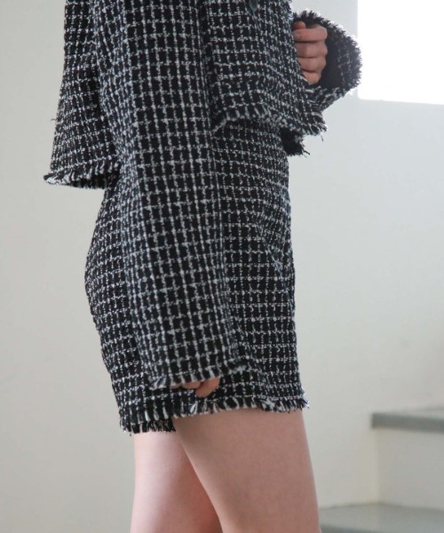 archives（アルシーヴ）の「ツイードフリンジショートパンツ（その他パンツ・レディース・アイボリー/ブラック・MEDIUM）」の22枚目の写真