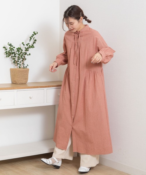 POU DOU DOU（プードゥドゥ）の「スタンドカラー前あきワンピース（ワンピース・レディース・レッド/ブルー/ブラック・3）」の22枚目の写真