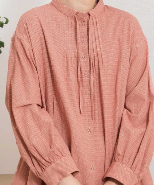 POU DOU DOU（プードゥドゥ）の「スタンドカラー前あきワンピース（ワンピース・レディース・レッド/ブルー/ブラック・3）」の17枚目の写真