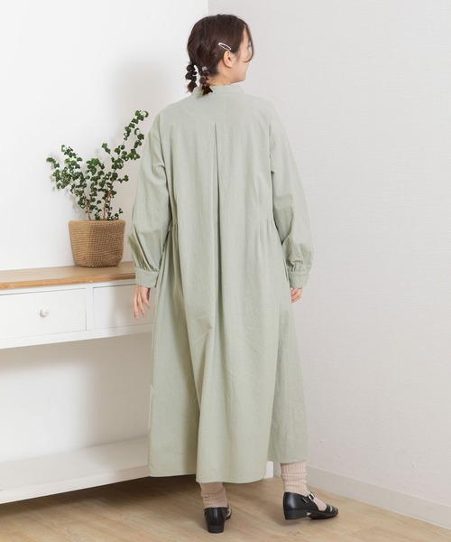 POU DOU DOU（プードゥドゥ）の「スタンドカラー前あきワンピース（ワンピース・レディース・レッド/ブルー/ブラック・3）」の20枚目の写真