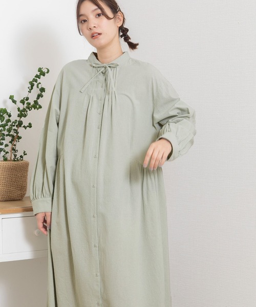 POU DOU DOU（プードゥドゥ）の「スタンドカラー前あきワンピース（ワンピース・レディース・レッド/ブルー/ブラック・3）」の11枚目の写真