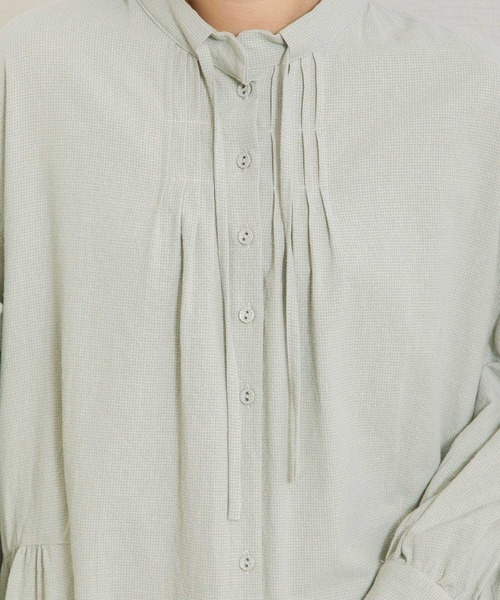 POU DOU DOU（プードゥドゥ）の「スタンドカラー前あきワンピース（ワンピース・レディース・レッド/ブルー/ブラック・3）」の12枚目の写真