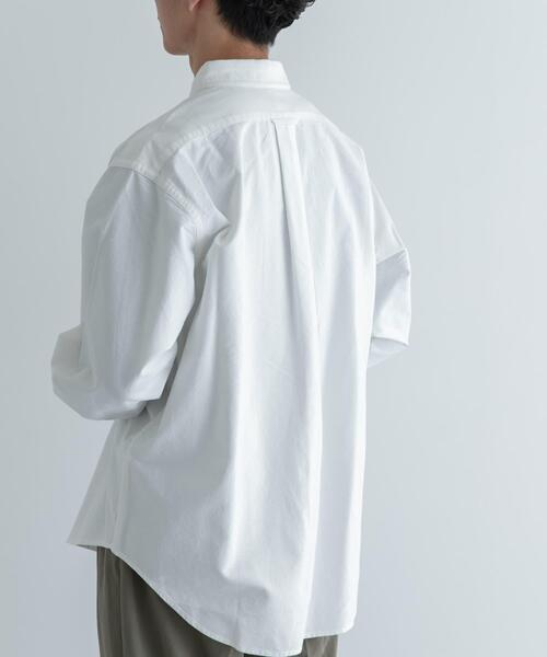 FORK&SPOON（フォークアンドスプーン）の「FORK&SPOON　オックスロングスリーブシャツ（シャツ/ブラウス・メンズ・オフホワイト/ブルー系その他・4/5）」の5枚目の写真