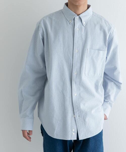 FORK&SPOON（フォークアンドスプーン）の「FORK&SPOON　オックスロングスリーブシャツ（シャツ/ブラウス・メンズ・オフホワイト/ブルー系その他・4/5）」の10枚目の写真