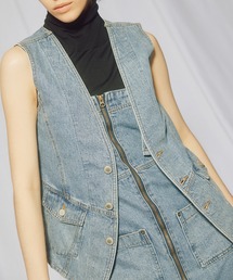 ベスト ジレ 「something/サムシング」SIDE RIBBON 2WAY BISCHE レディース SOMETHING｜サムシングのベスト通販 - ZOZOTOWN