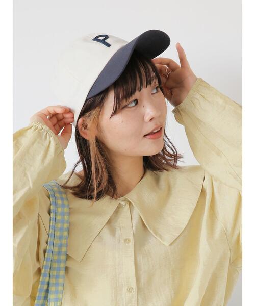 ehka sopo（エヘカソポ）の「アルファベットPキャップ（ハット・レディース・ベージュ/モカ/オフホワイト/ブラック・F）」の2枚目の写真