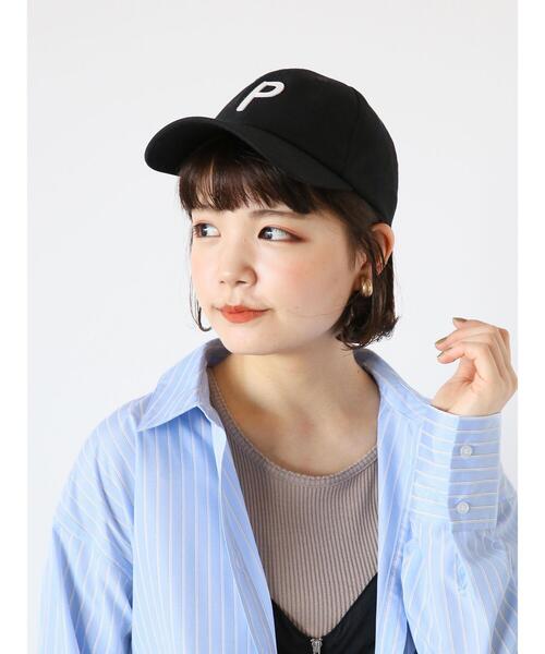 ehka sopo（エヘカソポ）の「アルファベットPキャップ（ハット・レディース・ベージュ/モカ/オフホワイト/ブラック・F）」の5枚目の写真