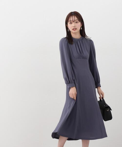 PROPORTION BODY DRESSING(プロポーションボディドレッシング)の「フロントギャザーマーメイドワンピース / 1214140301(ワンピース・レディース・グレー/ブルー・SMALL/MEDIUM)」の1枚目の写真