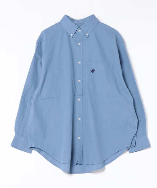 BEVERLY HILLS POLO CLUB(ビバリーヒルズポロクラブ)の「BEVERLY HILLS POLO CLUB / コットンリネンB/D LSシャツ / 4122-3140(シャツ/ブラウス・レディース・オフホワイト/ネイビー/グリーン/ブルー/ブラック・MEDIUM/LARGE/X-LARGE)」の9枚目の写真