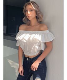 GYDA | フリルオフショルブラウス(シャツ/ブラウス)