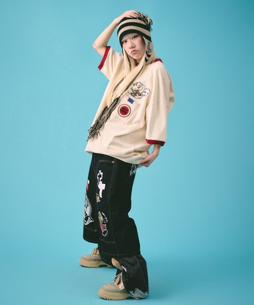 GALFY(ガルフィー)の「GALFY-ガルスモリンガー Tee(Tシャツ/カットソー・メンズ・ホワイト/ブラック・L/XL)」の8枚目の写真