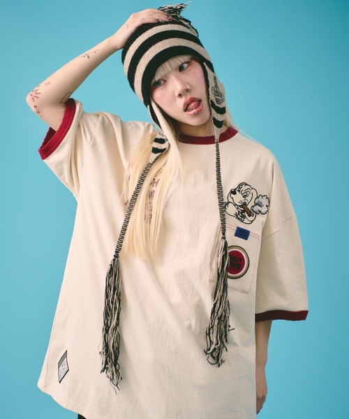 GALFY(ガルフィー)の「GALFY-ガルスモリンガー Tee(Tシャツ/カットソー・メンズ・ホワイト/ブラック・L/XL)」の5枚目の写真