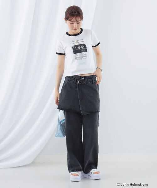 Ray BEAMS(レイビームス)の「GOOD ROCK SPEED × Ray BEMAS / 別注 JOHNHOLMSTROM リンガーTシャツ(Tシャツ/カットソー・レディース・ホワイト/ブラック・ONE SIZE)」の3枚目の写真