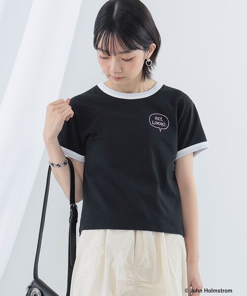 Ray BEAMS(レイビームス)の「GOOD ROCK SPEED × Ray BEMAS / 別注 JOHNHOLMSTROM リンガーTシャツ(Tシャツ/カットソー・レディース・ホワイト/ブラック・ONE SIZE)」の19枚目の写真