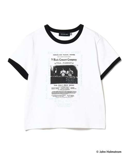 Ray BEAMS(レイビームス)の「GOOD ROCK SPEED × Ray BEMAS / 別注 JOHNHOLMSTROM リンガーTシャツ(Tシャツ/カットソー・レディース・ホワイト/ブラック・ONE SIZE)」の21枚目の写真