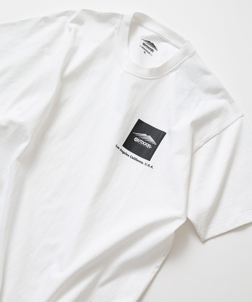 OUTDOOR PRODUCTS(アウトドアプロダクツ)の「【OUTDOOR PRODUCTS/アウトドアプロダクツ】 ヘビーウェイト オーバーサイズ ボックスロゴTシャツ(Tシャツ/カットソー・メンズ・グレイッシュブルー/ベージュ/カーキ/ライトグリーン/ブラック/ホワイト・X-LARGE/LARGE/MEDIUM)」の1枚目の写真