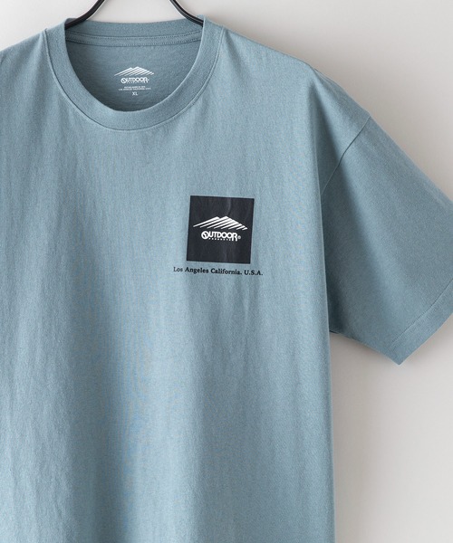 OUTDOOR PRODUCTS(アウトドアプロダクツ)の「【OUTDOOR PRODUCTS/アウトドアプロダクツ】 ヘビーウェイト オーバーサイズ ボックスロゴTシャツ(Tシャツ/カットソー・メンズ・グレイッシュブルー/ベージュ/カーキ/ライトグリーン/ブラック/ホワイト・X-LARGE/LARGE/MEDIUM)」の16枚目の写真