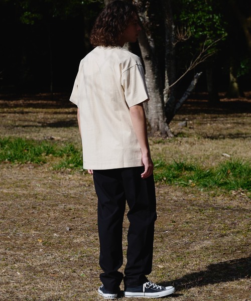 OUTDOOR PRODUCTS(アウトドアプロダクツ)の「【OUTDOOR PRODUCTS/アウトドアプロダクツ】 ヘビーウェイト オーバーサイズ ボックスロゴTシャツ(Tシャツ/カットソー・メンズ・グレイッシュブルー/ベージュ/カーキ/ライトグリーン/ブラック/ホワイト・X-LARGE/LARGE/MEDIUM)」の20枚目の写真