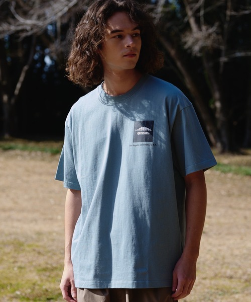 OUTDOOR PRODUCTS(アウトドアプロダクツ)の「【OUTDOOR PRODUCTS/アウトドアプロダクツ】 ヘビーウェイト オーバーサイズ ボックスロゴTシャツ(Tシャツ/カットソー・メンズ・グレイッシュブルー/ベージュ/カーキ/ライトグリーン/ブラック/ホワイト・X-LARGE/LARGE/MEDIUM)」の15枚目の写真