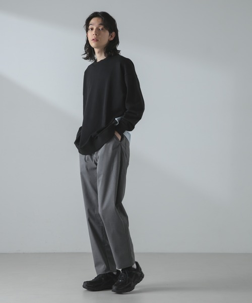 NANO universe(ナノユニバース)の「ライトウェイトクルーネックコンビスウェット(スウェット・メンズ・ブラック/ライトグレー/ブラウン・M/L)」の20枚目の写真