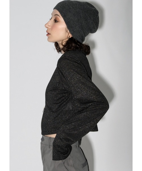 Adoon plain（アドーンプレーン）の「アソートダブルジップトップス（Tシャツ/カットソー・レディース・チャコールグレー/その他/ライトブルー/ブラック/ライトグリーン・FREE）」の6枚目の写真