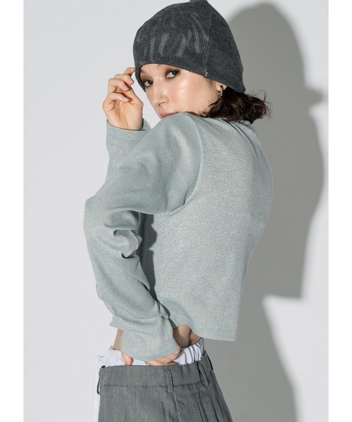 Adoon plain（アドーンプレーン）の「アソートダブルジップトップス（Tシャツ/カットソー・レディース・チャコールグレー/その他/ライトブルー/ブラック/ライトグリーン・FREE）」の15枚目の写真