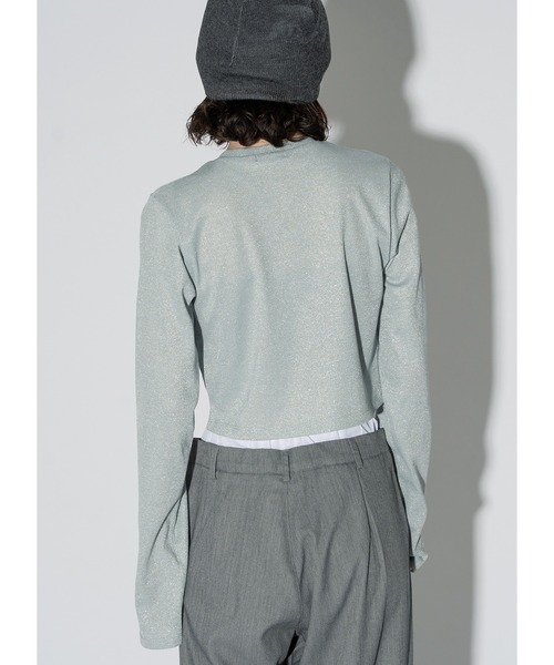 Adoon plain（アドーンプレーン）の「アソートダブルジップトップス（Tシャツ/カットソー・レディース・チャコールグレー/その他/ライトブルー/ブラック/ライトグリーン・FREE）」の16枚目の写真