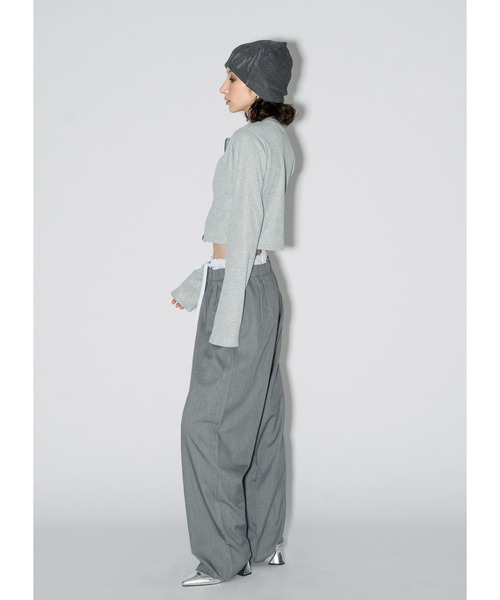 Adoon plain（アドーンプレーン）の「アソートダブルジップトップス（Tシャツ/カットソー・レディース・チャコールグレー/その他/ライトブルー/ブラック/ライトグリーン・FREE）」の17枚目の写真