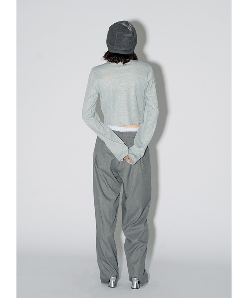 Adoon plain（アドーンプレーン）の「アソートダブルジップトップス（Tシャツ/カットソー・レディース・チャコールグレー/その他/ライトブルー/ブラック/ライトグリーン・FREE）」の18枚目の写真