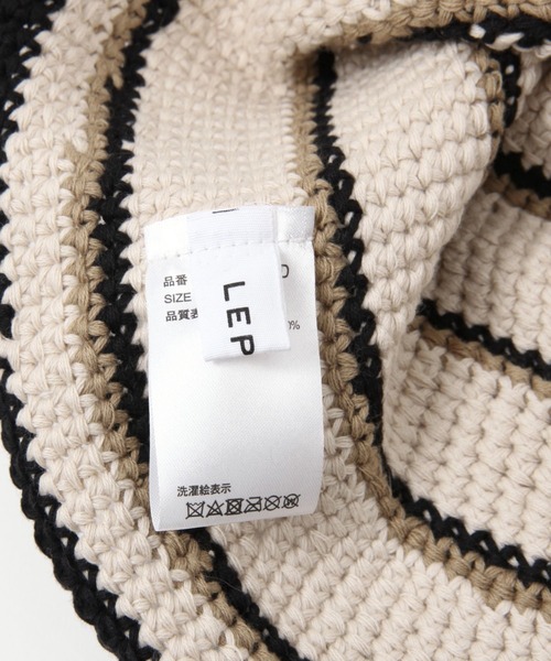 LEPSIM（レプシィム）の「コットンクロシェハット　995099（ハット・レディース・グレイッシュベージュ/ダークグリーン/レッド・ONE SIZE）」の19枚目の写真