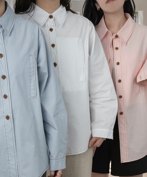 lawgy バルーンシャツ ラウジー uneck balloon corduroy tops / ユー