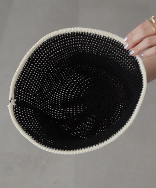 FREE'S MART（フリーズマート）の「ライン入りハット（ハット・レディース・ブラック/ホワイト・ﾌﾘ-）」の9枚目の写真