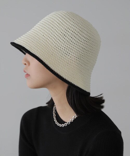 FREE'S MART（フリーズマート）の「ライン入りハット（ハット・レディース・ブラック/ホワイト・ﾌﾘ-）」の11枚目の写真