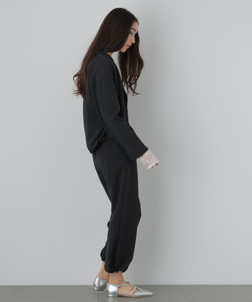 saloon（サルーン）の「SALOON(サルーン)/　タンブラーオックスジャケット　【セットアップ可】（テーラードジャケット・レディース・ベージュ/チャコールグレー・FREE）」の6枚目の写真