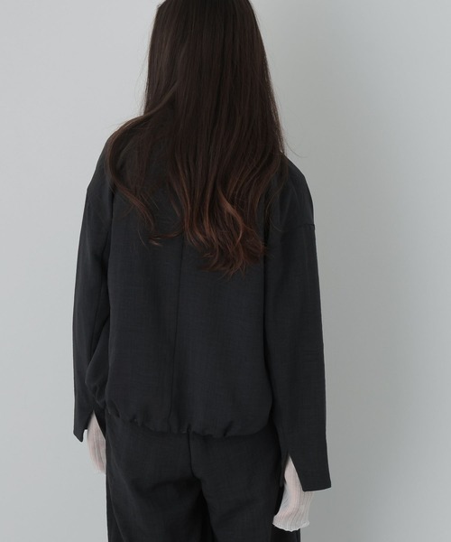 saloon（サルーン）の「SALOON(サルーン)/　タンブラーオックスジャケット　【セットアップ可】（テーラードジャケット・レディース・ベージュ/チャコールグレー・FREE）」の11枚目の写真