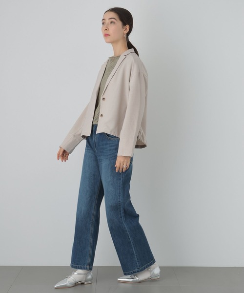 saloon（サルーン）の「SALOON(サルーン)/　タンブラーオックスジャケット　【セットアップ可】（テーラードジャケット・レディース・ベージュ/チャコールグレー・FREE）」の15枚目の写真