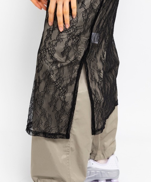 anna sui nyc(アナ スイ エヌ ワイ シー)の「ANNA SUI NYC ボタニカルモチーフ レース ロングドレス 【SP】(ワンピース・レディース・パープル/ホワイト/ブラック・FREE)」の5枚目の写真
