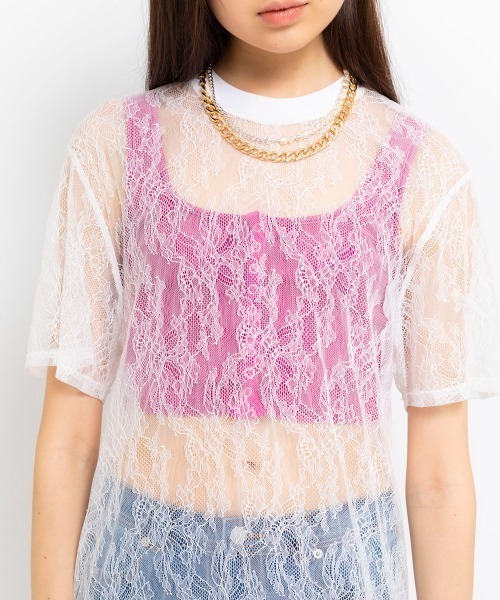 anna sui nyc(アナ スイ エヌ ワイ シー)の「ANNA SUI NYC ボタニカルモチーフ レース ロングドレス 【SP】(ワンピース・レディース・パープル/ホワイト/ブラック・FREE)」の8枚目の写真