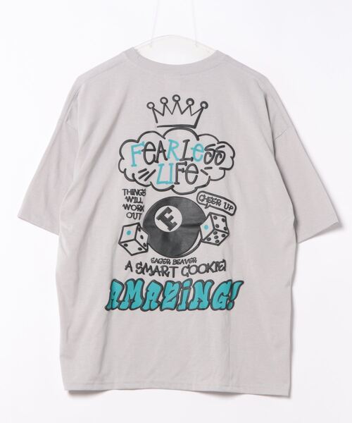 Burner（バーナー）の「【GROOVY STORE】発砲プリントオーバーサイズT　ストリート Tシャツ（Tシャツ/カットソー・メンズ・ホワイト/ライトグレー/スミクロ/ブラック・M/L/LL）」の7枚目の写真