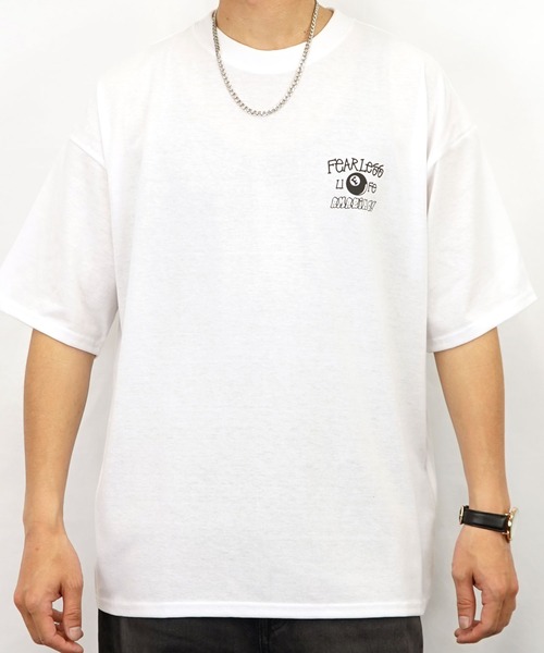 Burner（バーナー）の「【GROOVY STORE】発砲プリントオーバーサイズT　ストリート Tシャツ（Tシャツ/カットソー・メンズ・ホワイト/ライトグレー/スミクロ/ブラック・M/L/LL）」の10枚目の写真