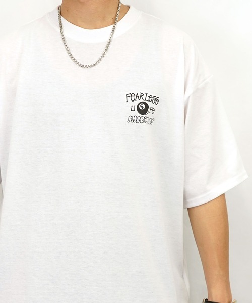 Burner（バーナー）の「【GROOVY STORE】発砲プリントオーバーサイズT　ストリート Tシャツ（Tシャツ/カットソー・メンズ・ホワイト/ライトグレー/スミクロ/ブラック・M/L/LL）」の11枚目の写真